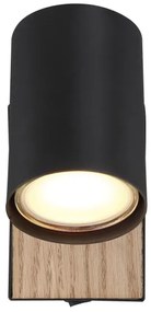 Spot de perete ROBBY 1xGU10/35W/230V negru/maro Globo 57911-1BW