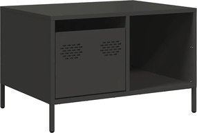 vidaXL Măsuță de cafea, negru, 68,5x50x43,5 cm, oțel laminat la rece