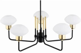 Argon 2128 - Lustr RAVELLO 5xE14/15W/230V negru/auriu pe tijă