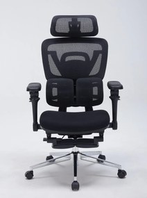 AERONIX SG630 FOAM SEAT Black – Scaun ergonomic premium FOAM SEAT, Cotiere 7D, Suport Lombar Dublu, Șezut Translație, Mecanism multifunctional inclinare/blocare, Suport pentru picioare