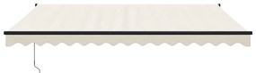 Copertina retractabila, crem, 4x3 m, textil si aluminiu
