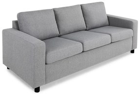 Canapea Scandinavian Choice C169Numărul de locuri: 3, Gri deschis, Negru, 214x88x86cm, Tapiterie, Picioare: Plastic
