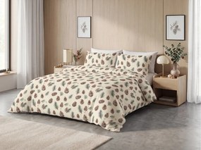 Lenjerie de pat din bumbac PINE CONES colorata Dimensiune lenjerie de pat: 70 x 90 cm | 140 x 200 cm