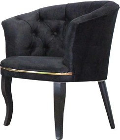 Fotoliu Milano, negru, picioare negru, Homs