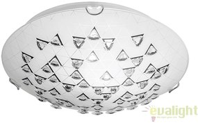 Aplica de perete, Plafoniera design modern, finisaj alb/negru, diametru 30cm, Angie 3285 RX