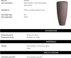 Vaza, Vas decorativ LUX din sticla Isandro L