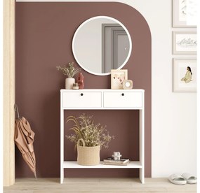 Măsuță consolă Lentorella 1 (cu oglindă) (alb + negru). 1106468