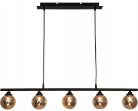 Lustră pe cablu IMAGINE 5xG9/40W/230V negru/fumuriu