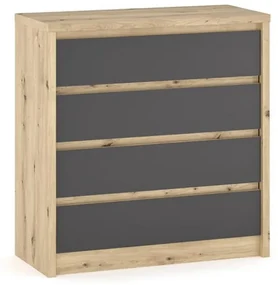 Dulap cu Sertare Lavinia Antracit 89x39.5x92 cm