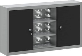 vidaXL Dulap pentru unelte cu raft Negru și Gri 50 x 20 x 55 cm