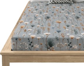 Cearsaf din microfibra BOTANIC FIELD gri 90x200 cm