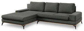 Colțar extensibil cu șezlong pe partea stângă Windsor &amp; Co Sofas Planet, gri închis