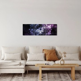 Tablou - Mandala Lotus în spațiu (cu ceas) (90x30 cm)