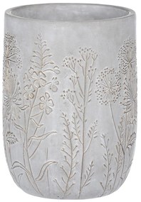 Husă din beton pentru ghiveci cu flori de câmp,gri, 19 x 25 cm
