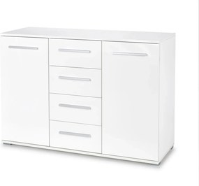 Comoda LIMA KM4, alb, PAL, 116x40x82 cm