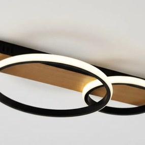 Plafonieră LED ROWENA LED/14W/230V negru/maro