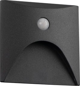 Kanlux 39143 - Corp de iluminat LED pentru trepte cu senzor EXIN 2,5W/230V 4000K IP65, antracit, pătrat