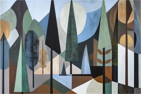 Tablou - Abstracție geometrică naturală II. (90x60 cm)