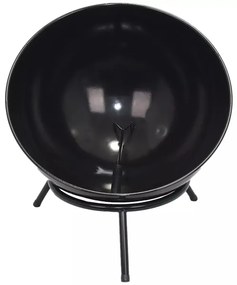 Focar portabil pentru lemne 57x30 cm, negru