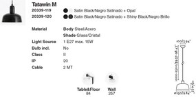Lustra/Pendul design modern TATAWIN negru