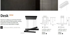 Lustra suspendata LED moderna DESK SP1 NERO 173245 IDL