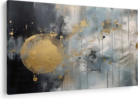 Tablou - Abstracție cu minge de aur (90x60 cm)