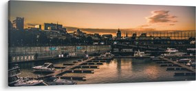 Tablou - orașul port (120x50 cm)