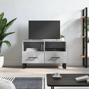 829000 vidaXL Comodă TV, gri beton, 80x36x50 cm, lemn compozit