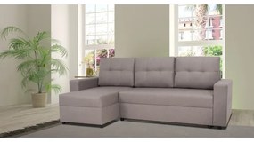 Canapea universală colțar SEVILLA gri, cu funcție de dormit și spațiu depozitare