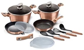 Set de oale marmorate 13 piese Rose Gold Berlinger Haus BH 7058