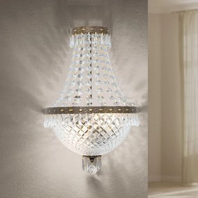 Aplica de perete cristal SCHOLER, EMPIRE CRYSTAL antique patina