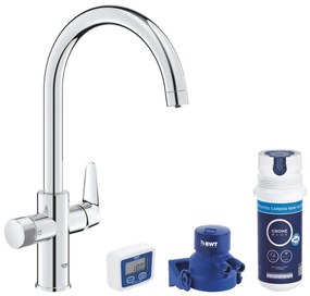 GROHE 30593000 - Baterie pentru chiuvetă BLUE PURE cu pipa în formă de C, crom lucios
