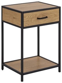 Noptieră SARON stejar/negru