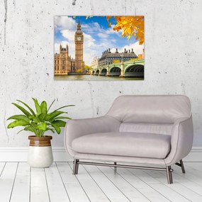 Tablou pe sticlă - Big Ben, Londra (70x50 cm)