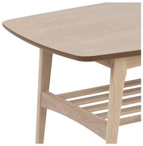 Masă de cafea cu baza din lemn de stejar Actona Woodstock, 120 x 60 cm