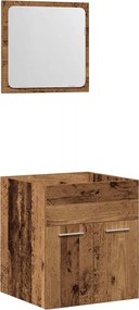 vidaXL Set mobilier de baie, 2 piese, lemn vechi, lemn prelucrat