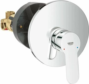 Baterie dus incastrat Grohe BauEdge cu corp incastrat crom