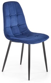 Scaun K417 velvet albastru