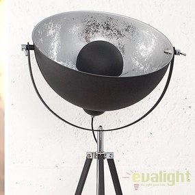LAMPADAR deosebit in stil RETRO BIG Studio negru/ argintiu A-36562 VC