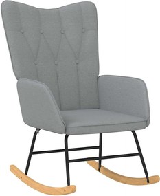 vidaXL Scaun balansoar, gri deschis, material textil