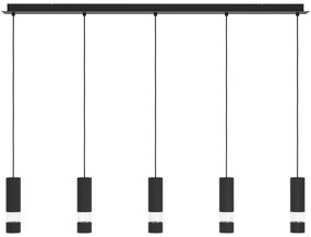 Lustră LED pe cablu BERNABETA 5xGU10/4,6W/230V neagră Eglo 39706
