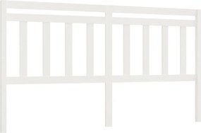 vidaXL Tăblie de pat, alb, 206x4x100 cm, lemn masiv de pin