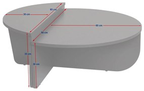 Masă de cafea Orion Atlantic Pine