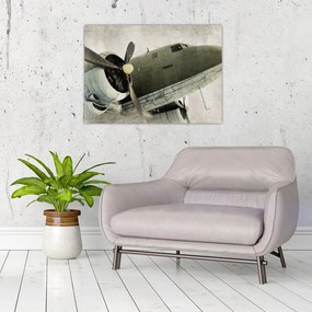 Tablou - Avion vechi cu elice (70x50 cm)