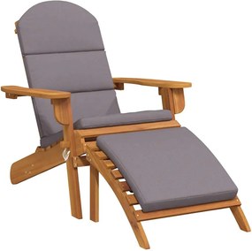 vidaXL Scaun de grădină Adirondack & suport picioare lemn masiv acacia
