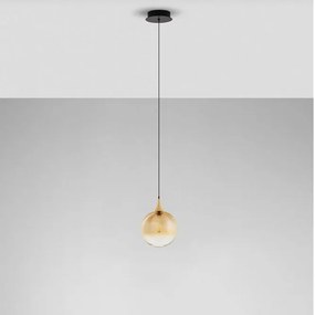 Pendul LED modern, Metal, Sticla, Champaign, ORENDA