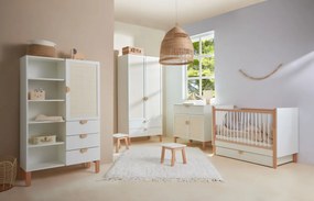 Comoda Ratata alb/fag/natur L90 cm