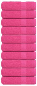 vidaXL Prosoape de mână 10 buc roz 50x100 cm 360 g/m² 100% bumbac
