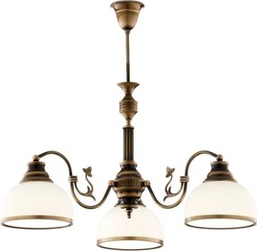 Brilagi - Lustra cu tijă TAURUS 3xE27/15W/230V Ø 70 cm bronz
