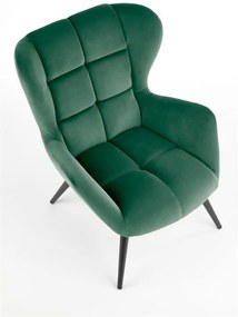 Fotoliu Tyrion velvet verde H91 cm